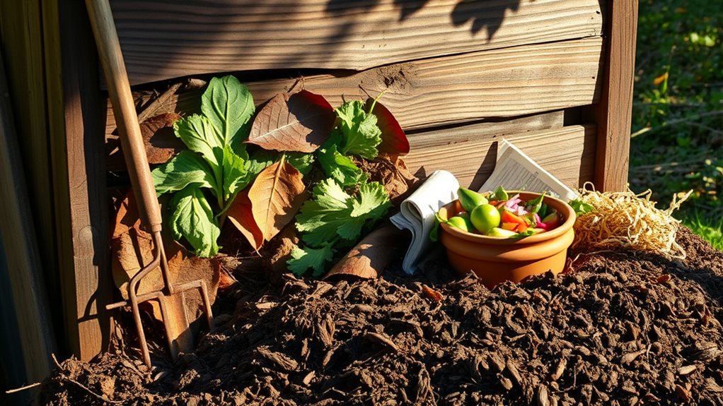 balanced composting greens and browns