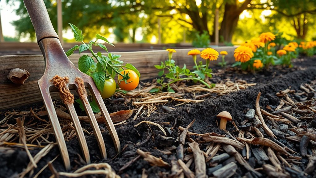 organic layered no till gardening practices