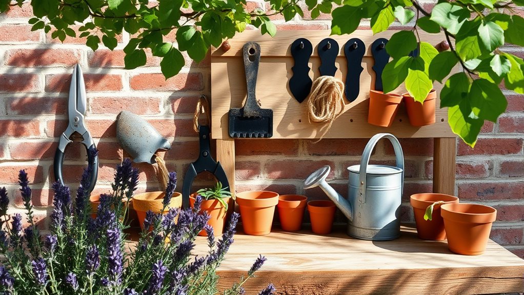 practical organized repurposed garden tool storage