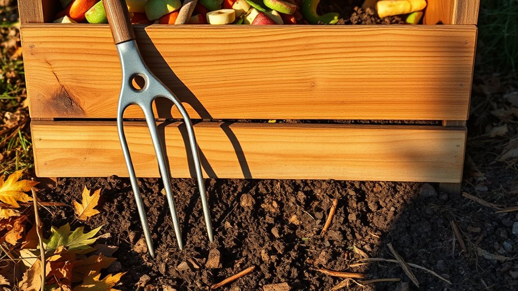 properly situated compost bin promotes composting