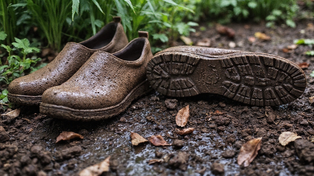 slip resistant gardening shoes for muddy terrain